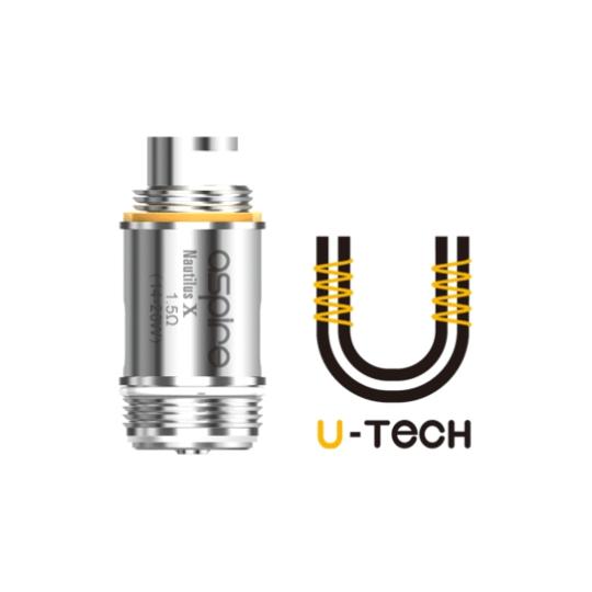 Nautilus X U-Tech Replacement E-Cigarette Coils (Pack Of 5)  |  Mtl Coils Coils & Pods Mtl Coils